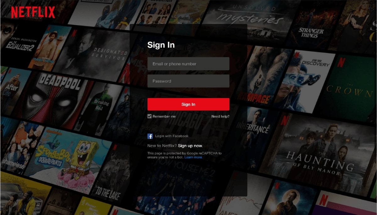 Netflix form